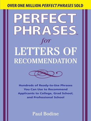 Perfect Phrases for Letters of Recommendation - ebook